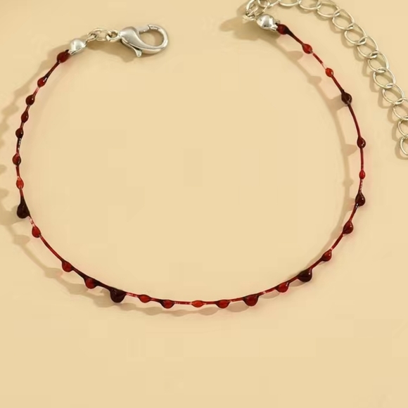 SOLD Halloween Faux Blood Drip Bracelet - Picture 2 of 4